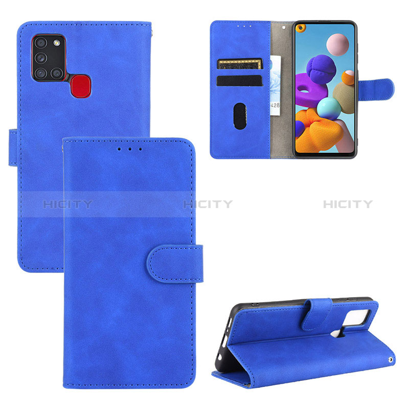 Handytasche Stand Schutzhülle Flip Leder Hülle L03Z für Samsung Galaxy A21s groß