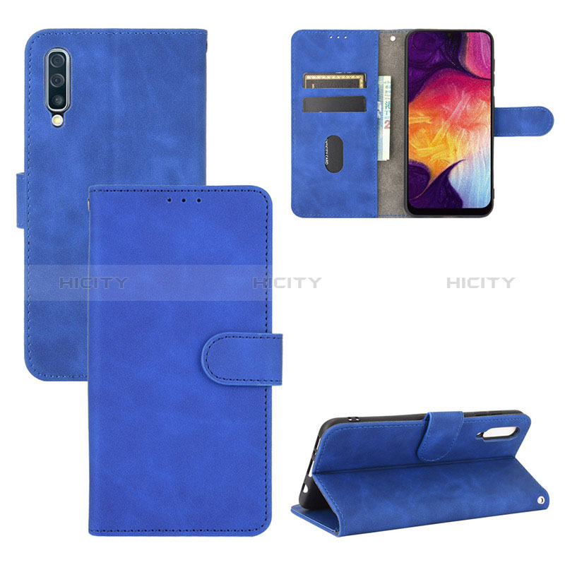 Handytasche Stand Schutzhülle Flip Leder Hülle L03Z für Samsung Galaxy A30S Blau