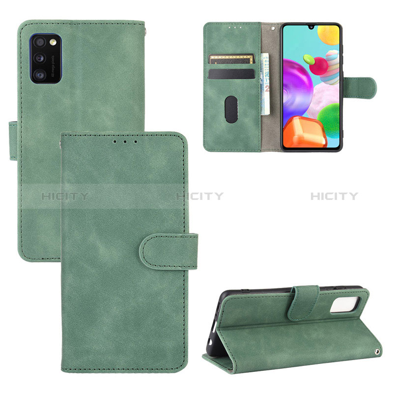 Handytasche Stand Schutzhülle Flip Leder Hülle L03Z für Samsung Galaxy A41 Grün Plus