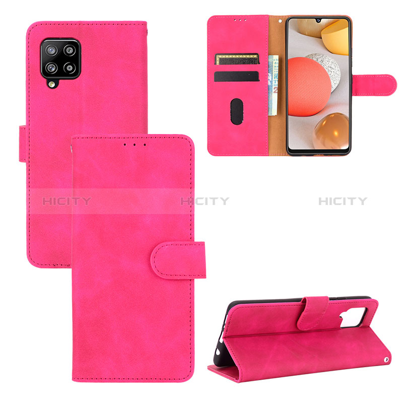 Handytasche Stand Schutzhülle Flip Leder Hülle L03Z für Samsung Galaxy A42 5G Pink