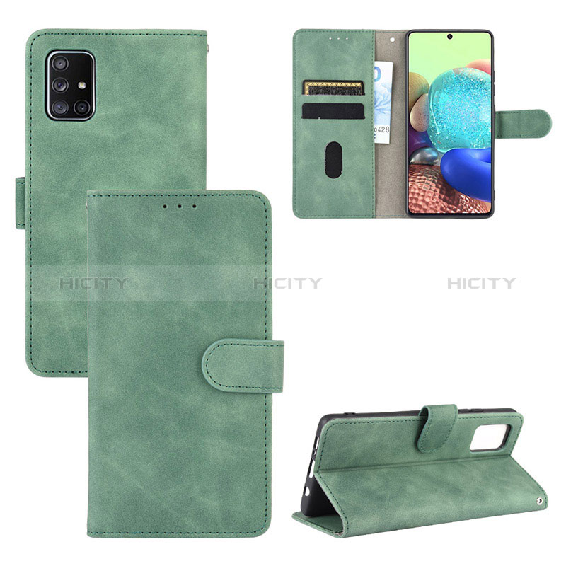 Handytasche Stand Schutzhülle Flip Leder Hülle L03Z für Samsung Galaxy A71 5G groß