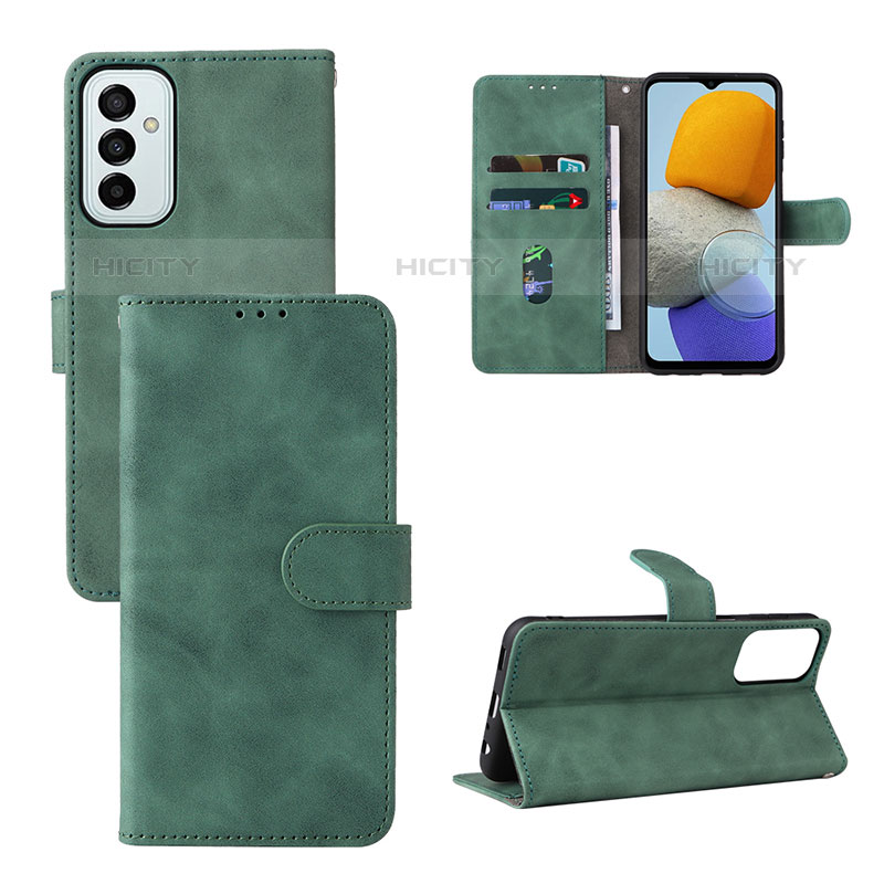 Handytasche Stand Schutzhülle Flip Leder Hülle L03Z für Samsung Galaxy M23 5G Grün