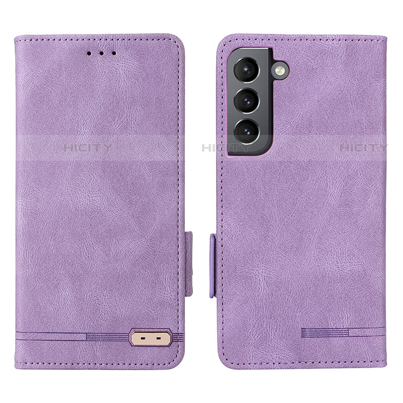 Handytasche Stand Schutzhülle Flip Leder Hülle L03Z für Samsung Galaxy S21 Plus 5G Violett