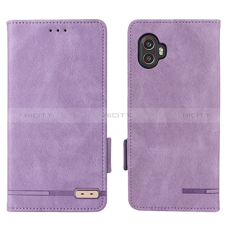 Handytasche Stand Schutzhülle Flip Leder Hülle L03Z für Samsung Galaxy XCover 6 Pro 5G Violett