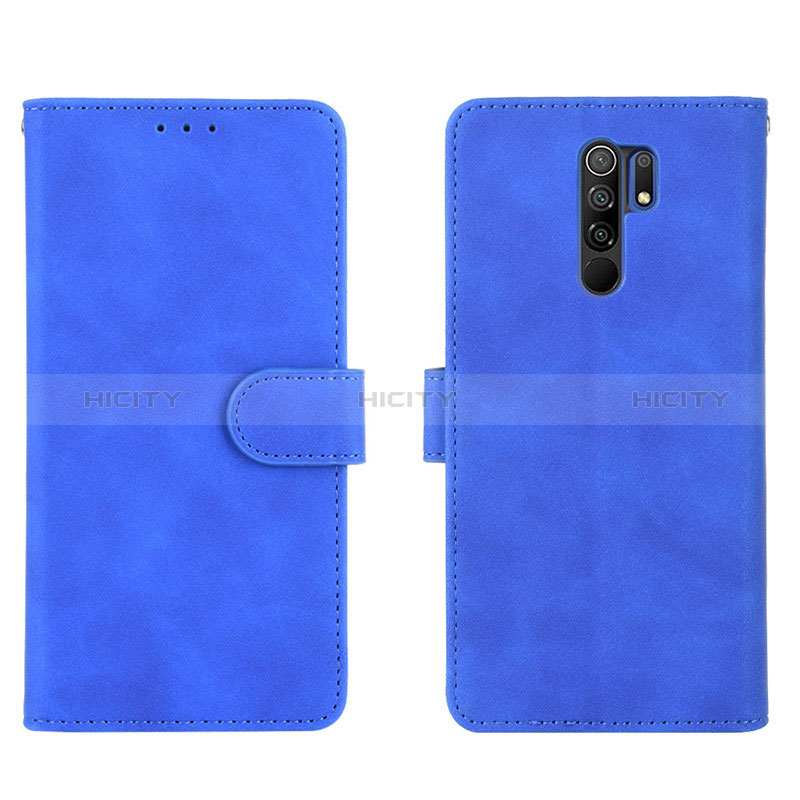 Handytasche Stand Schutzhülle Flip Leder Hülle L03Z für Xiaomi Redmi 9 Prime India Blau Plus