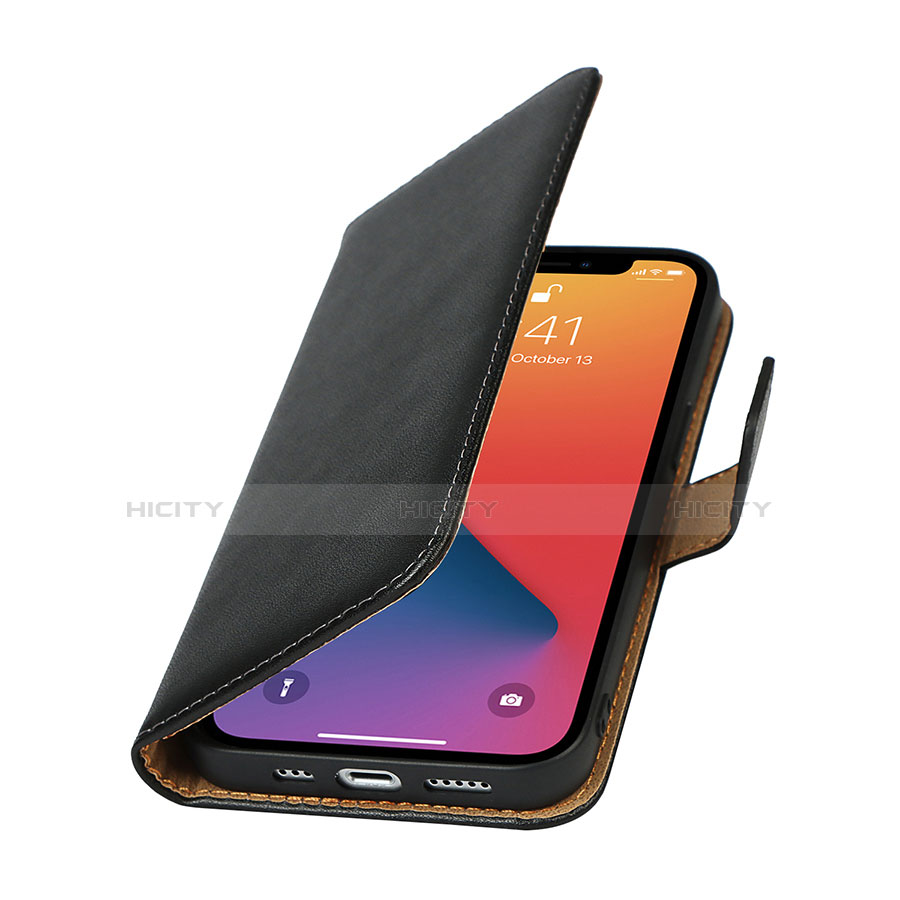 Handytasche Stand Schutzhülle Flip Leder Hülle L04 für Apple iPhone 14 Plus Schwarz