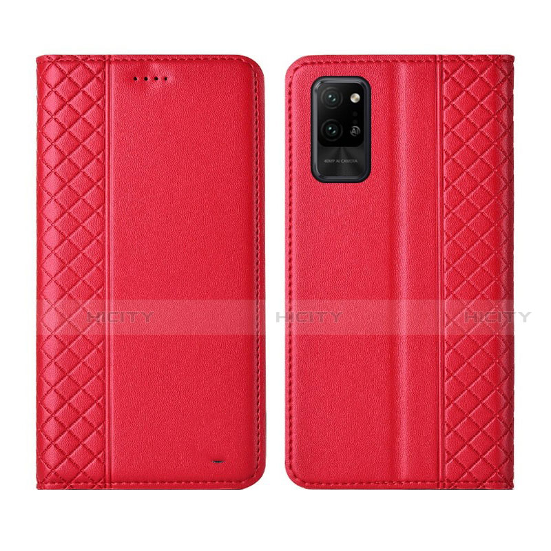 Handytasche Stand Schutzhülle Flip Leder Hülle L04 für Huawei Honor Play4 Pro 5G Rot Plus