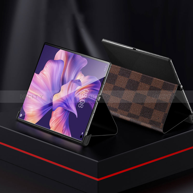 Handytasche Stand Schutzhülle Flip Leder Hülle L04 für Huawei Mate Xs 2 Schwarz