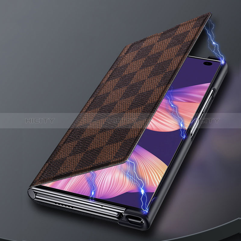 Handytasche Stand Schutzhülle Flip Leder Hülle L04 für Huawei Mate Xs 2 Schwarz