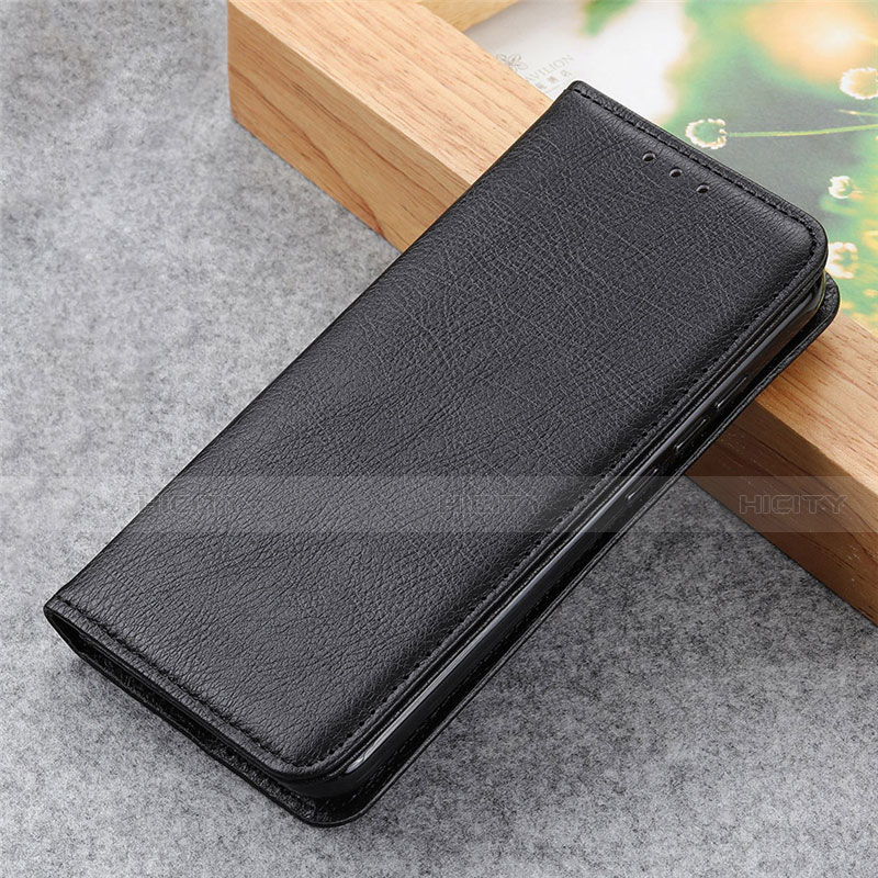 Handytasche Stand Schutzhülle Flip Leder Hülle L04 für Motorola Moto E7 (2020) Schwarz