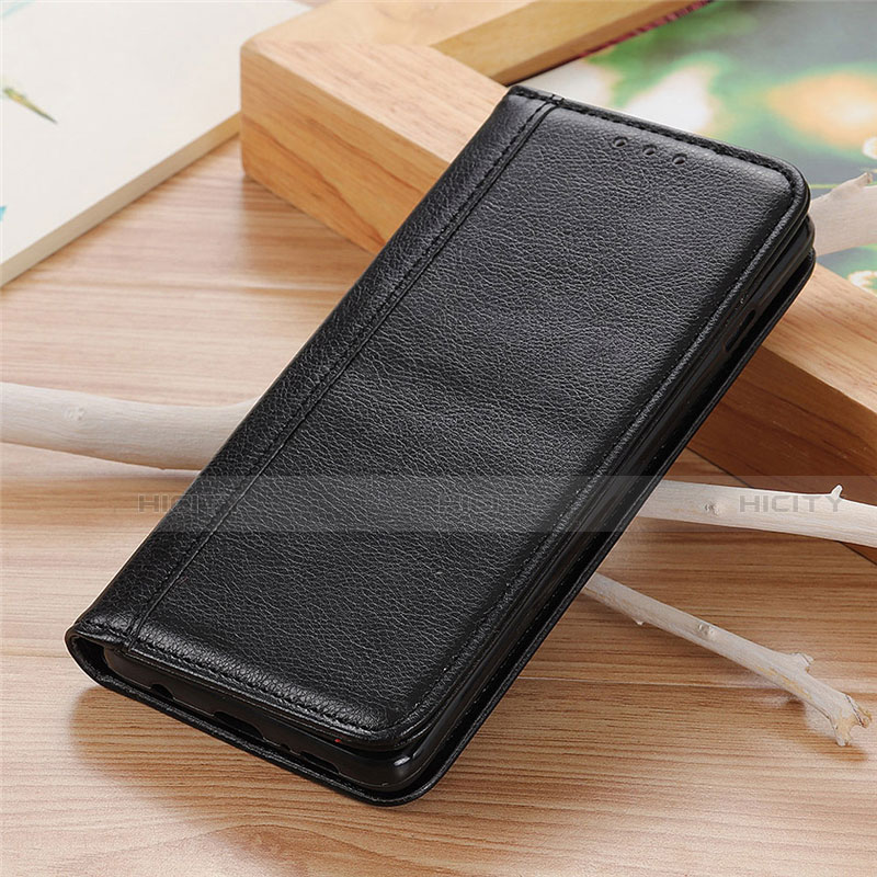 Handytasche Stand Schutzhülle Flip Leder Hülle L04 für Motorola Moto G 5G Schwarz