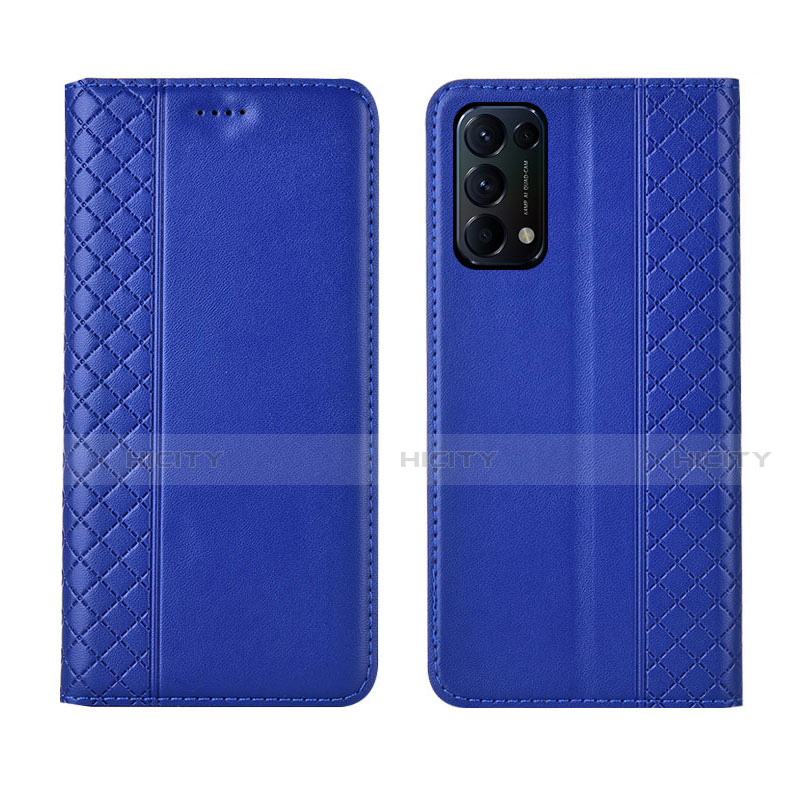 Handytasche Stand Schutzhülle Flip Leder Hülle L04 für Oppo Find X3 Lite 5G Blau