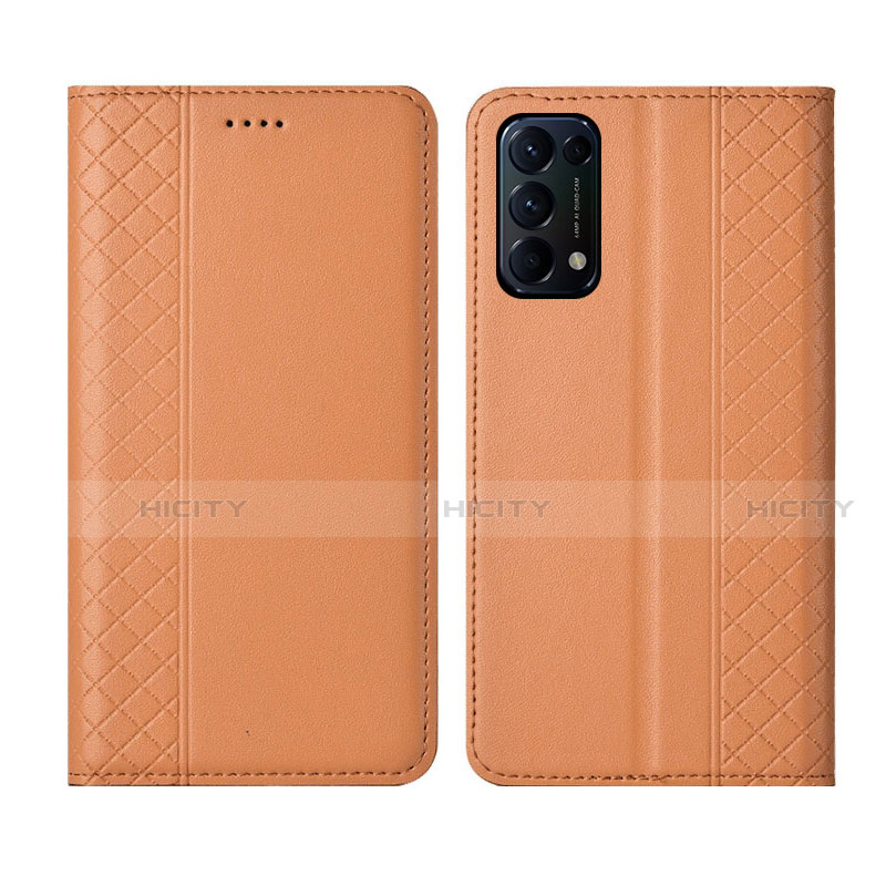 Handytasche Stand Schutzhülle Flip Leder Hülle L04 für Oppo Find X3 Lite 5G Orange Plus