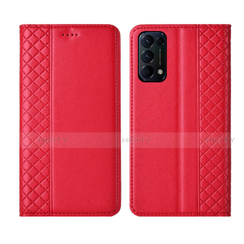 Handytasche Stand Schutzhülle Flip Leder Hülle L04 für Oppo Find X3 Lite 5G Rot