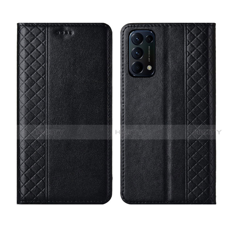 Handytasche Stand Schutzhülle Flip Leder Hülle L04 für Oppo Find X3 Lite 5G Schwarz