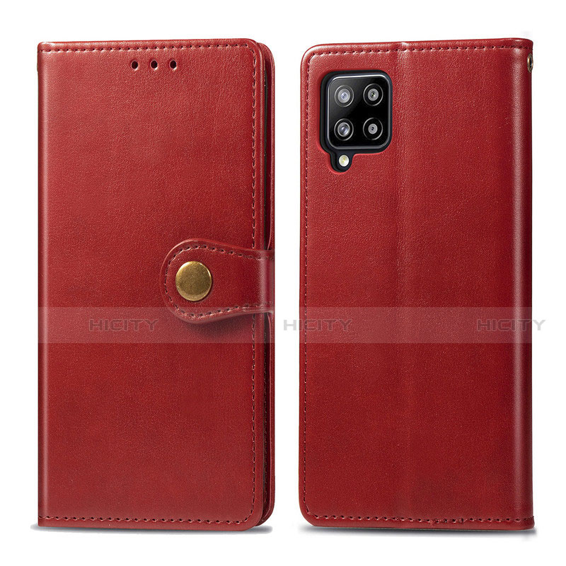 Handytasche Stand Schutzhülle Flip Leder Hülle L04 für Samsung Galaxy A42 5G Rot