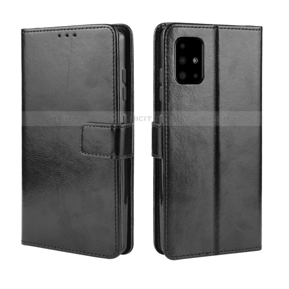 Handytasche Stand Schutzhülle Flip Leder Hülle L04 für Samsung Galaxy A51 5G Schwarz Plus