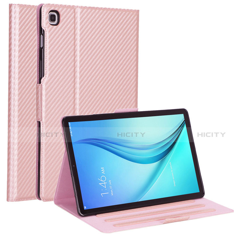 Handytasche Stand Schutzhülle Flip Leder Hülle L04 für Samsung Galaxy Tab S5e 4G 10.5 SM-T725 Rosegold Plus