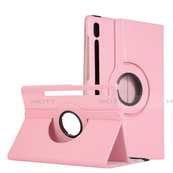 Handytasche Stand Schutzhülle Flip Leder Hülle L04 für Samsung Galaxy Tab S6 10.5 SM-T860 Rosa Plus