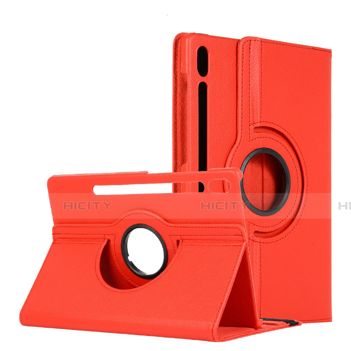 Handytasche Stand Schutzhülle Flip Leder Hülle L04 für Samsung Galaxy Tab S6 10.5 SM-T860 Rot