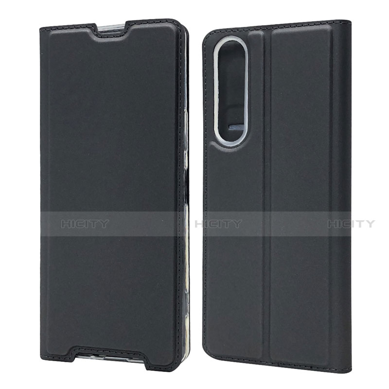 Handytasche Stand Schutzhülle Flip Leder Hülle L04 für Sony Xperia 1 II Schwarz