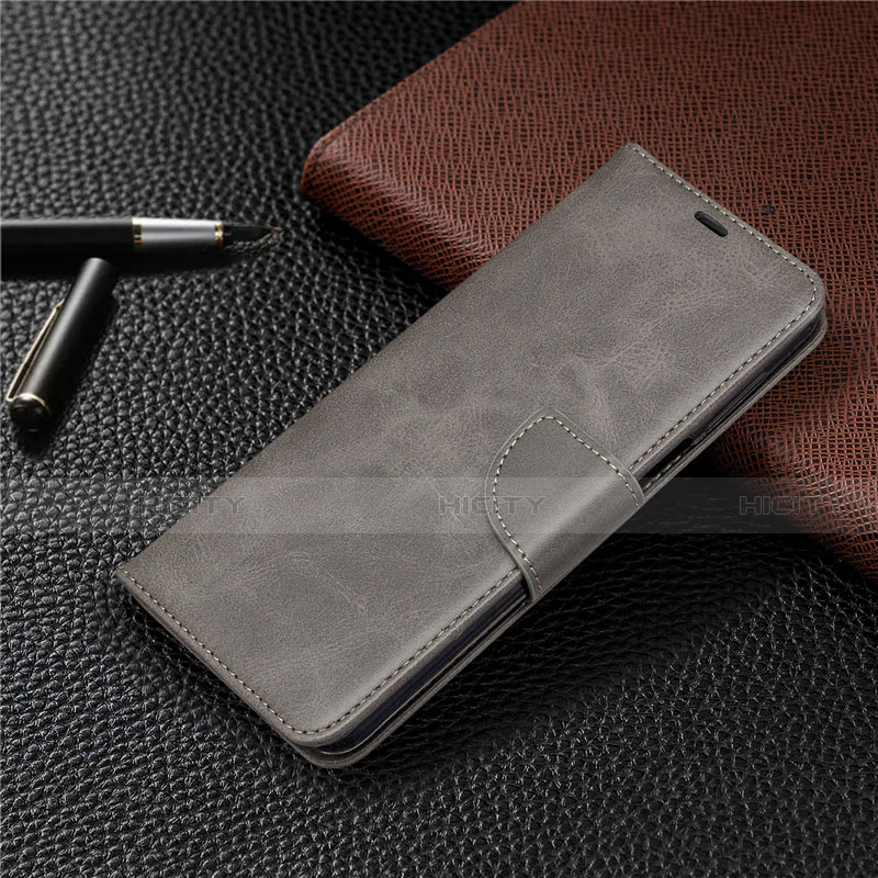 Handytasche Stand Schutzhülle Flip Leder Hülle L04 für Xiaomi Redmi Note 9 Pro Grau Plus