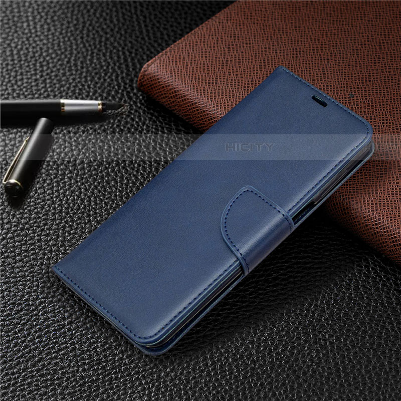 Handytasche Stand Schutzhülle Flip Leder Hülle L04 für Xiaomi Redmi Note 9S Blau Plus