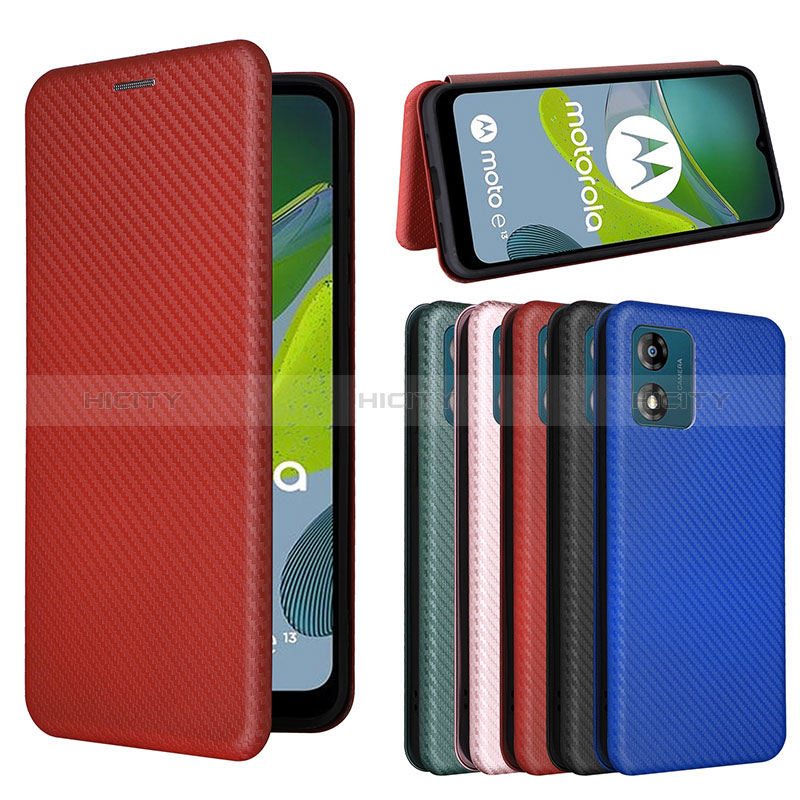 Handytasche Stand Schutzhülle Flip Leder Hülle L04Z für Motorola Moto E13