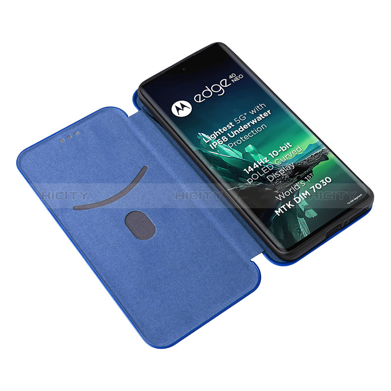 Handytasche Stand Schutzhülle Flip Leder Hülle L04Z für Motorola Moto Edge 40 Neo 5G groß