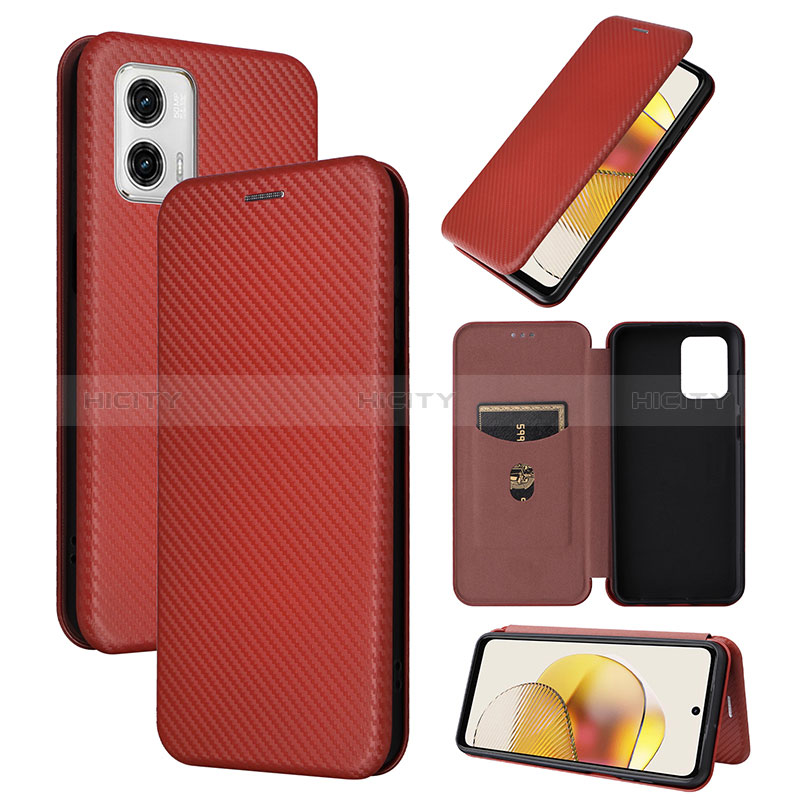 Handytasche Stand Schutzhülle Flip Leder Hülle L04Z für Motorola Moto G53j 5G