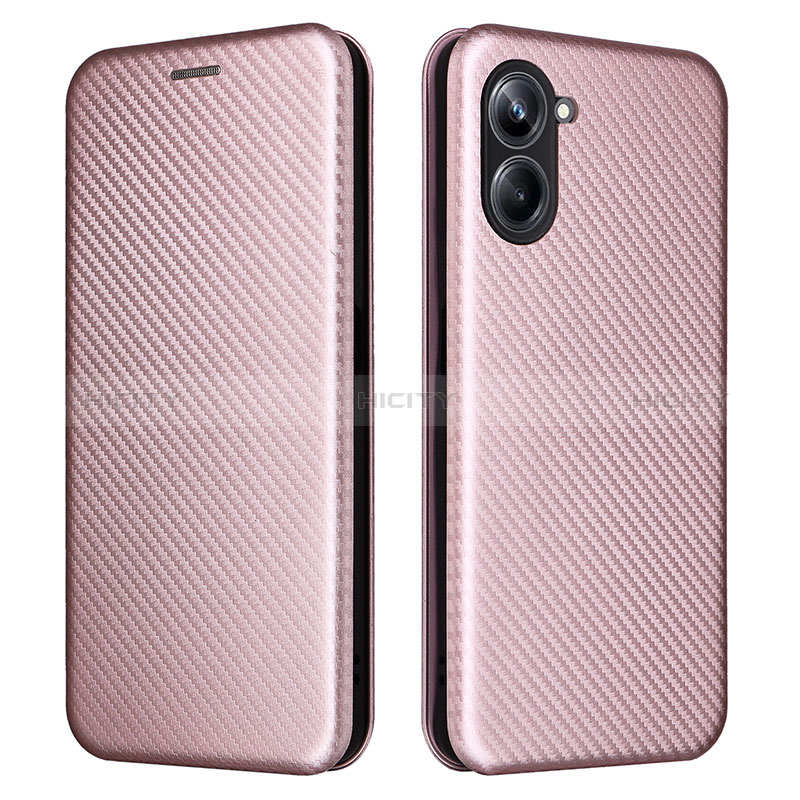 Handytasche Stand Schutzhülle Flip Leder Hülle L04Z für Realme 10 Pro 5G Rosegold