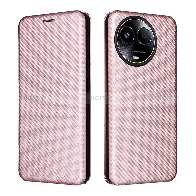 Handytasche Stand Schutzhülle Flip Leder Hülle L04Z für Realme V50s 5G Rosegold