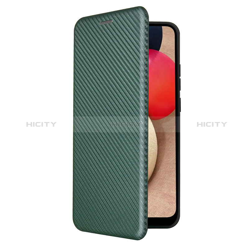 Handytasche Stand Schutzhülle Flip Leder Hülle L04Z für Samsung Galaxy A02s Grün Plus