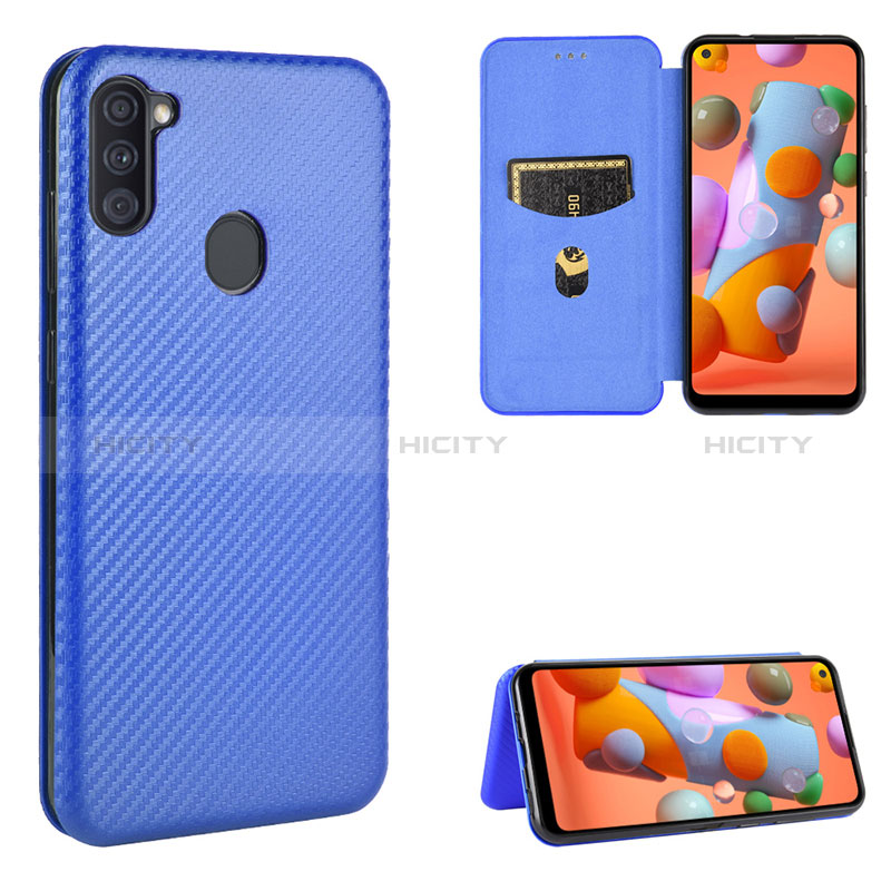 Handytasche Stand Schutzhülle Flip Leder Hülle L04Z für Samsung Galaxy A11 groß