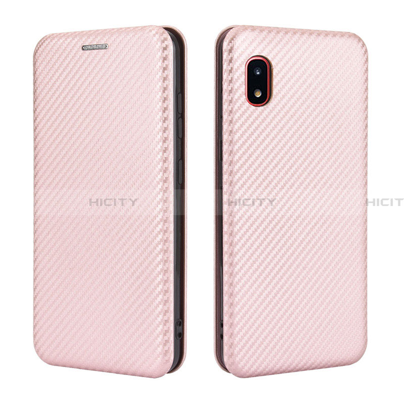 Handytasche Stand Schutzhülle Flip Leder Hülle L04Z für Samsung Galaxy A20 SC-02M SCV46 Rosegold Plus