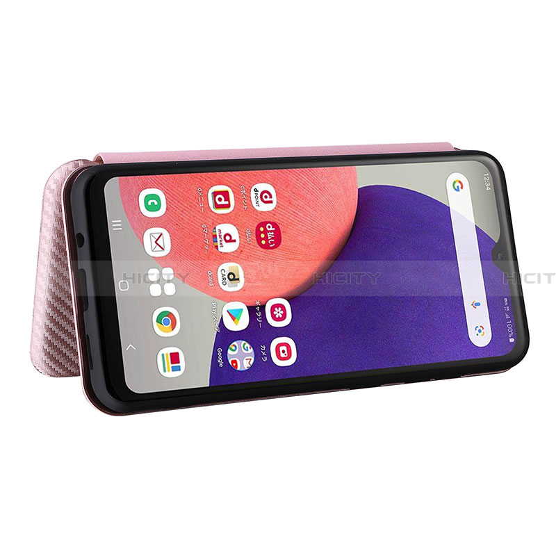 Handytasche Stand Schutzhülle Flip Leder Hülle L04Z für Samsung Galaxy A22 5G SC-56B groß