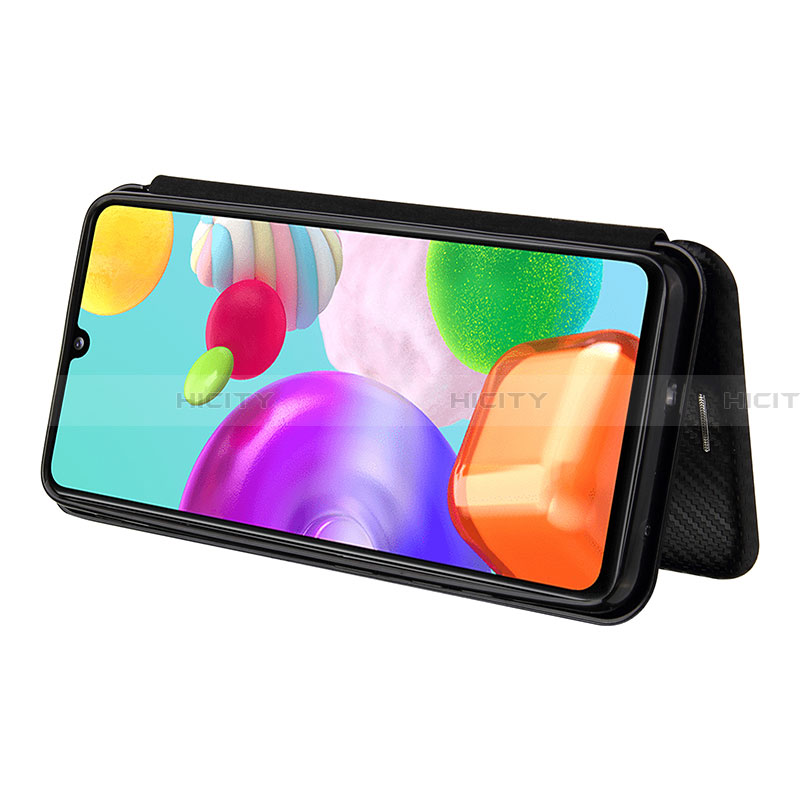 Handytasche Stand Schutzhülle Flip Leder Hülle L04Z für Samsung Galaxy A41 SC-41A groß