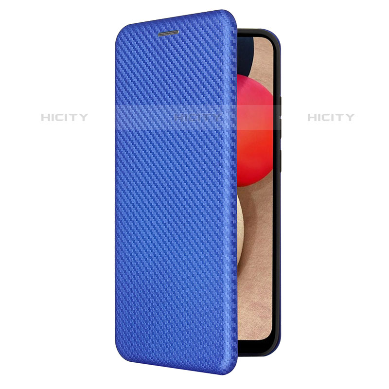 Handytasche Stand Schutzhülle Flip Leder Hülle L04Z für Samsung Galaxy M02s Blau Plus