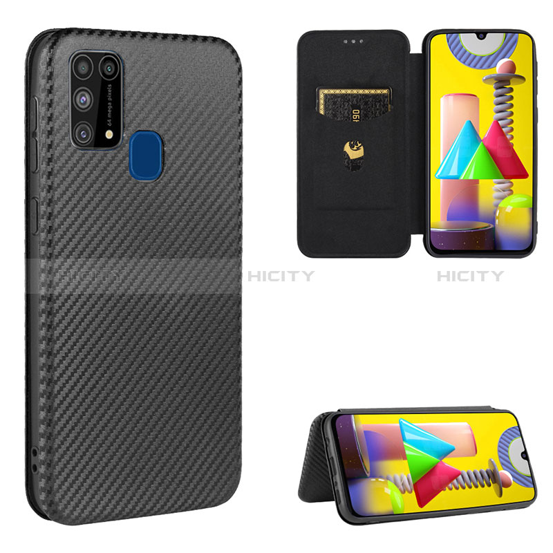 Handytasche Stand Schutzhülle Flip Leder Hülle L04Z für Samsung Galaxy M31 Prime Edition