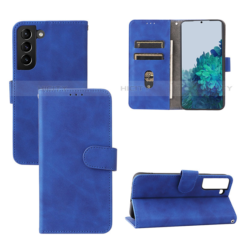 Handytasche Stand Schutzhülle Flip Leder Hülle L04Z für Samsung Galaxy S21 Plus 5G Blau Plus