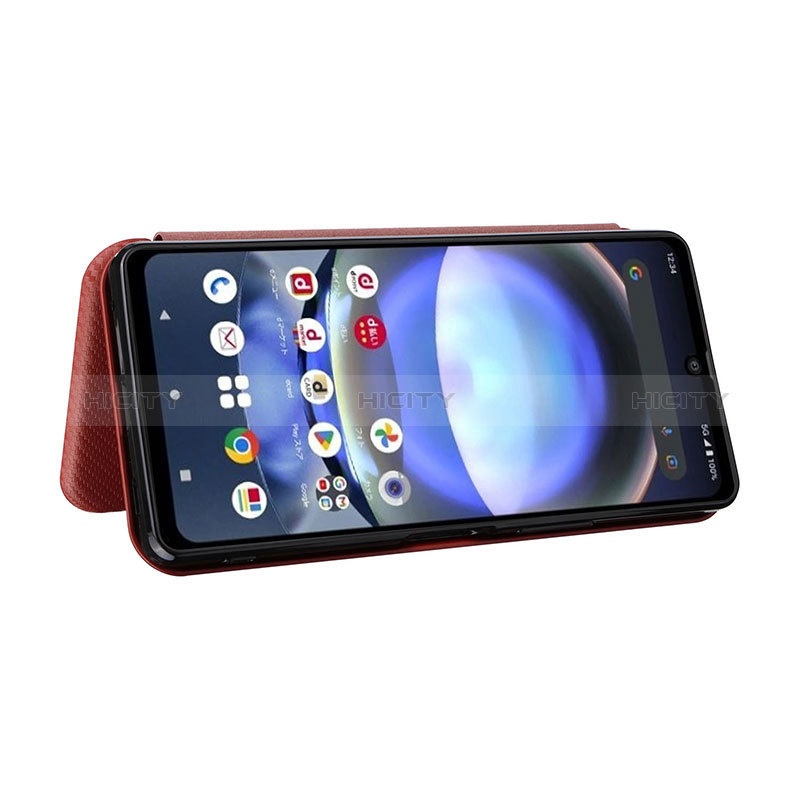 Handytasche Stand Schutzhülle Flip Leder Hülle L04Z für Sharp Aquos R8s groß