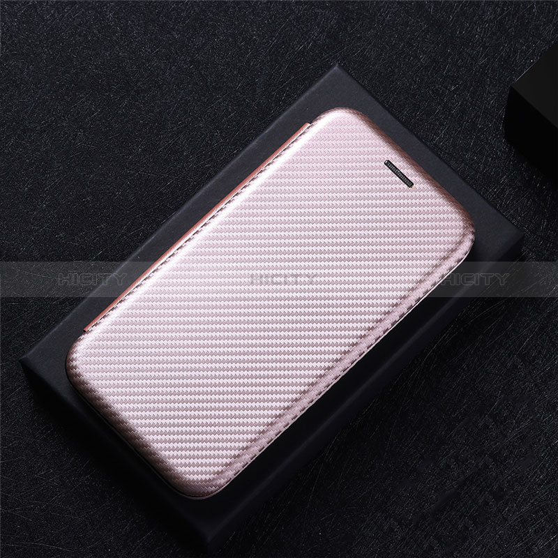 Handytasche Stand Schutzhülle Flip Leder Hülle L04Z für Sharp Aquos Sense8 Rosegold Plus