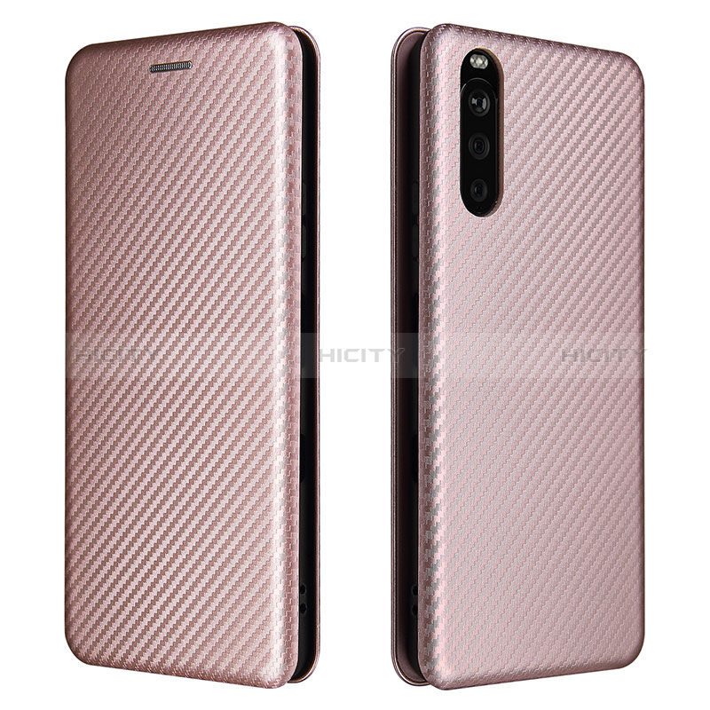 Handytasche Stand Schutzhülle Flip Leder Hülle L04Z für Sony Xperia 10 III Rosegold