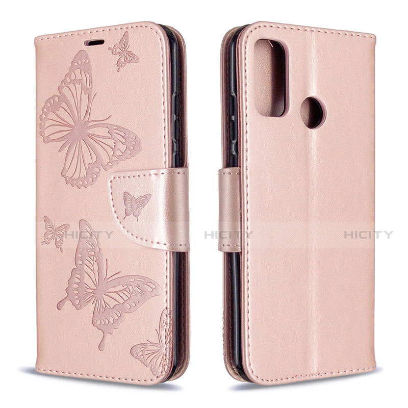 Handytasche Stand Schutzhülle Flip Leder Hülle L05 für Huawei P Smart (2020) Rosegold