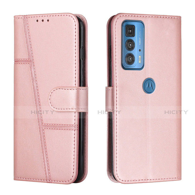 Handytasche Stand Schutzhülle Flip Leder Hülle L05 für Motorola Moto Edge S Pro 5G Rosegold