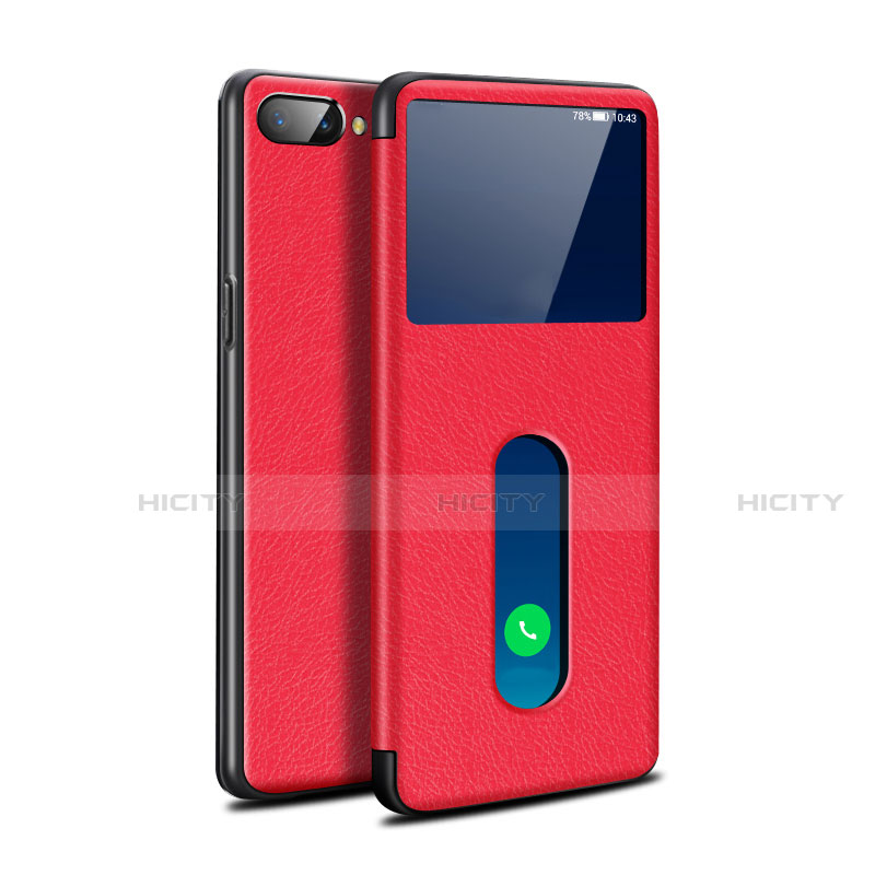 Handytasche Stand Schutzhülle Flip Leder Hülle L05 für Oppo A12e Rot Plus