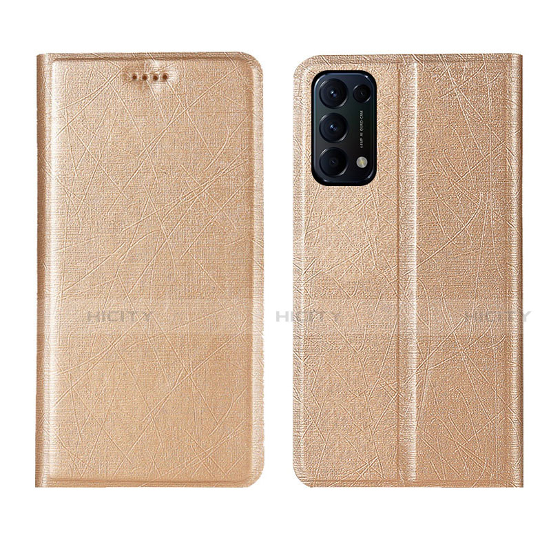 Handytasche Stand Schutzhülle Flip Leder Hülle L05 für Oppo Reno5 Pro 5G Gold Plus