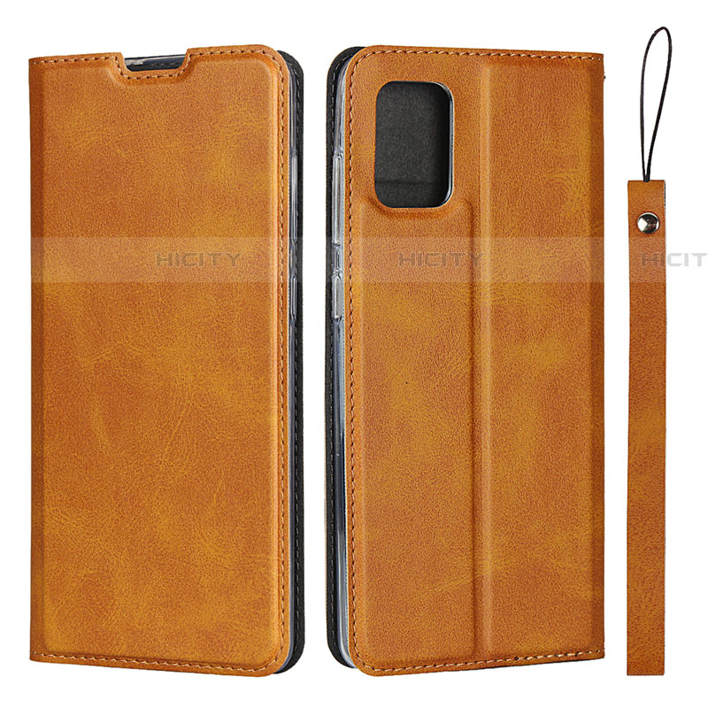 Handytasche Stand Schutzhülle Flip Leder Hülle L05 für Samsung Galaxy A71 5G Orange Plus