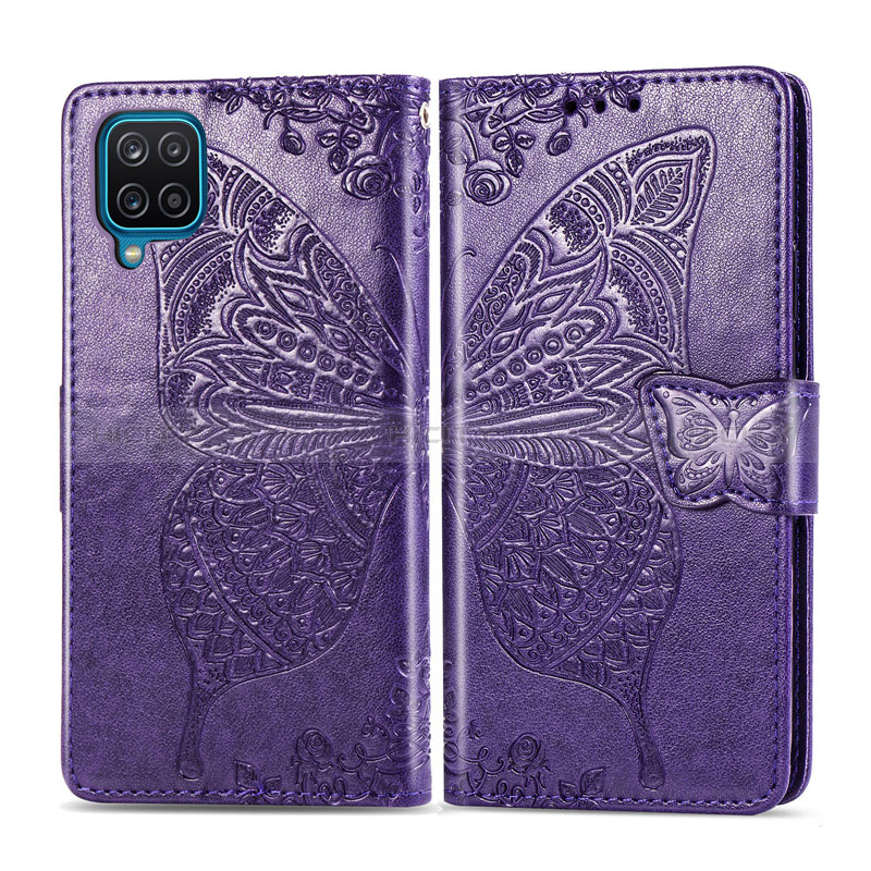 Handytasche Stand Schutzhülle Flip Leder Hülle L05 für Samsung Galaxy F12 Violett