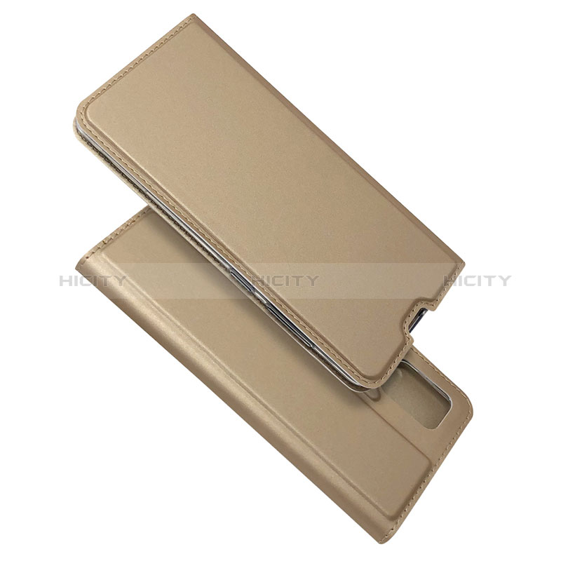 Handytasche Stand Schutzhülle Flip Leder Hülle L05 für Samsung Galaxy M40S Gold